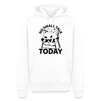 Funny Cat Memes - No Small Talk Today - Funny Cat - Männer Premium Bio Hoodie - Weiß - Vorne - Nico (187cm)