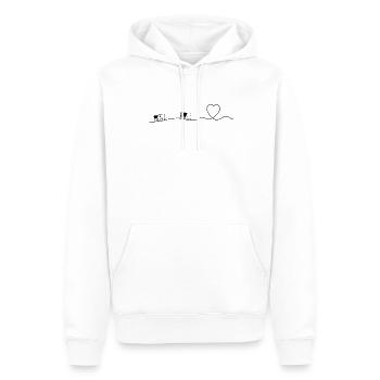 Cat Heartbeat Cat Lover Cat Owner - Cute Cat Heart - Männer Premium Bio Hoodie - Weiß - Vorne - Nico (187cm)
