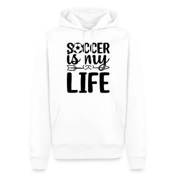 Soccer Is My Life - Soccer Player Soccer Lover - Men’s Premium Organic Hoodie - white - Front - Nico (187cm)