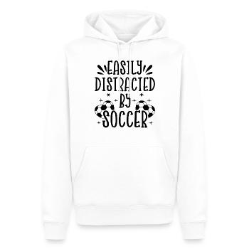 Soccer Lover - Easily Distracted By Soccer - Men’s Premium Organic Hoodie - white - Front - Nico (187cm)