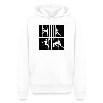 Pole Dance Silhouette - Pole Dancing Pole Dancer P - Männer Premium Bio Hoodie - Weiß - Vorne - Nico (187cm)