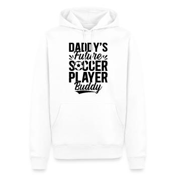 Soccer Kids - Daddy's Future Soccer Player Buddy - Men’s Premium Organic Hoodie - white - Front - Nico (187cm)