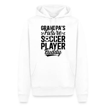 Soccer Kids - Grandpa's Future Soccer Player Buddy - Men’s Premium Organic Hoodie - white - Front - Nico (187cm)