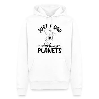 Space Travel Astronomy Daddy - Just A Dad Who Love - Men’s Premium Organic Hoodie - white - Front - Nico (187cm)