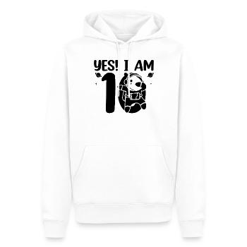 Oui! J’ai 10 ans 10 anniversaire enfants espace astr - Sweat à capuche Premium bio Homme - blanc - Devant - Nico (187cm)
