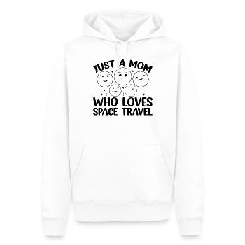Astronaute aérospatial - Juste une maman qui aime l’espace T - Sweat à capuche Premium bio Homme - blanc - Devant - Nico (187cm)