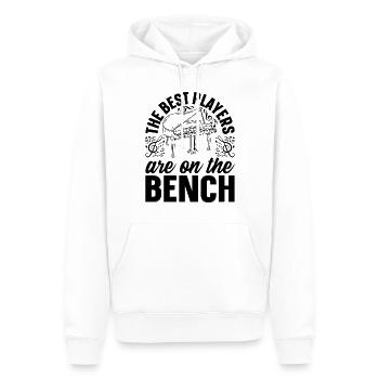 Les meilleurs joueurs sont sur le banc - Pianiste P - Sweat à capuche Premium bio Homme - blanc - Devant - Nico (187cm)