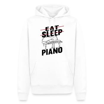 Funny Piano Player Pianist - Eat Sleep Piano - Men’s Premium Organic Hoodie - white - Front - Nico (187cm)