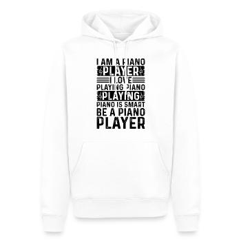 I Am A Piano Player I Love Playing Piano - Piano P - Men’s Premium Organic Hoodie - white - Front - Nico (187cm)