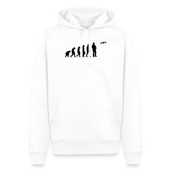 Drone Pilot Evolution Funny Drone Evolution - Sweat à capuche Premium bio Homme - blanc - Devant - Nico (187cm)