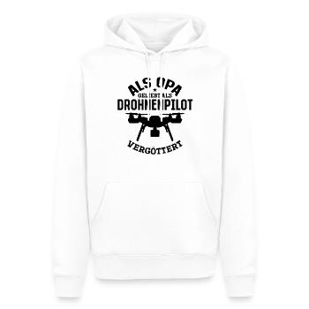 Als Opa geliebt als Drohnenpilot vergöttert - Dro - Männer Premium Bio Hoodie - Weiß - Vorne - Nico (187cm)