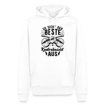 So sieht der Beste Kontrabassist aus - Kontrabassi - Männer Premium Bio Hoodie - Weiß - Vorne - Nico (187cm)