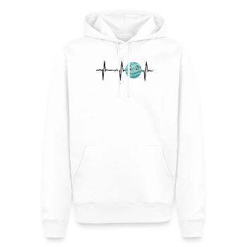 Heartbeat Planet Aerospace Lover - Système solaire - Sweat à capuche Premium bio Homme - blanc - Devant - Nico (187cm)