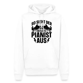So sieht der Geilste Pianist aus - Klavierspieler - Männer Premium Bio Hoodie - Weiß - Vorne - Nico (187cm)