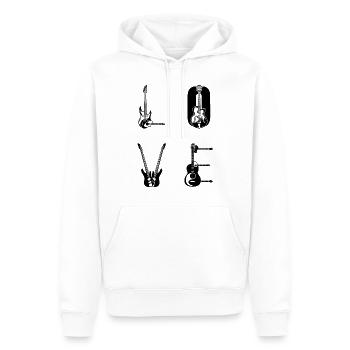 Bass Guitar Player Bass Guitarist LOVE Guitar Guit - Männer Premium Bio Hoodie - Weiß - Vorne - Nico (187cm)
