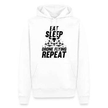 Drone Lover - Eat Sleep Drone Flying Repeat - Dron - Men’s Premium Organic Hoodie - white - Front - Nico (187cm)