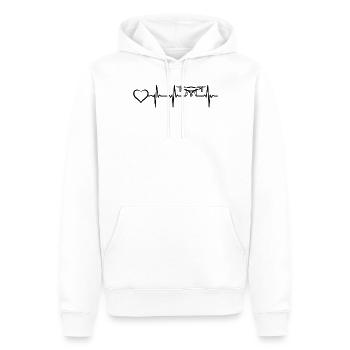 Drone Heart Heartbeat Quadcopter Drone Pilot - Sweat à capuche Premium bio Homme - blanc - Devant - Nico (187cm)