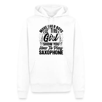 Move Over Boys Laissez cette fille vous montrer comment jouer - Sweat à capuche Premium bio Homme - blanc - Devant - Nico (187cm)
