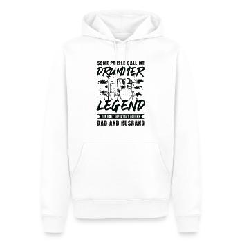 Drum Player Dad And Husband Drummer - Männer Premium Bio Hoodie - Weiß - Vorne - Nico (187cm)