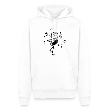 Funny Stick Figure Bagpiper Funny Bagpipe Player - Männer Premium Bio Hoodie - Weiß - Vorne - Nico (187cm)
