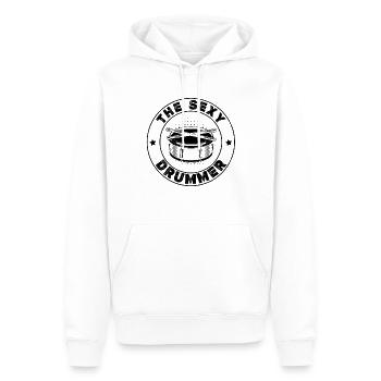 The Sexy Drummer - Drum Playing Drummer Drum Playe - Männer Premium Bio Hoodie - Weiß - Vorne - Nico (187cm)