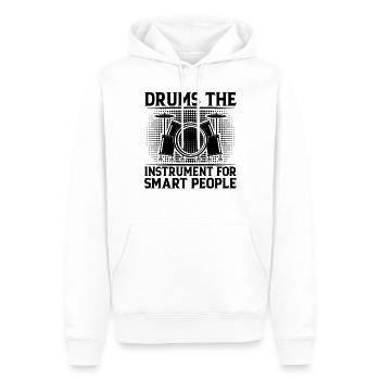 Drums The Instrument For Smart People - Drum Playe - Men’s Premium Organic Hoodie - white - Front - Nico (187cm)