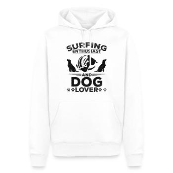 Surfing Enthusiast And Dog Lover - Water Surfer - Men’s Premium Organic Hoodie - white - Front - Nico (187cm)