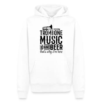 Trombone Music And Beer That's Why I'm Here Musici - Männer Premium Bio Hoodie - Weiß - Vorne - Nico (187cm)