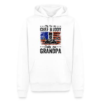 My Favorite Chef Buddy Calls Me Grandpa Chef Cook - Männer Premium Bio Hoodie - Weiß - Vorne - Nico (187cm)