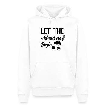 Laissez l’aventure commencer Outils de cuisine Chef Cook Ki - Sweat à capuche Premium bio Homme - blanc - Devant - Nico (187cm)