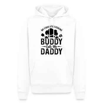 My Favorite Cooking Buddy Calls Me Daddy Cooking T - Men’s Premium Organic Hoodie - white - Front - Nico (187cm)