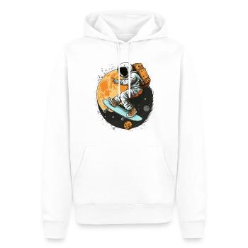 Cosmic Skateboarding - Men’s Premium Organic Hoodie - white - Front - Nico (187cm)