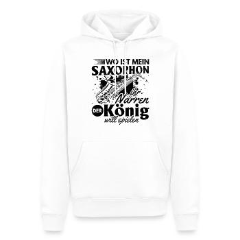 Where Is My Saxophone You Fools The King Wants To - Männer Premium Bio Hoodie - Weiß - Vorne - Nico (187cm)