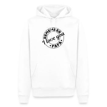 Fathers Day - Remember I Love You Papa - Men’s Premium Organic Hoodie - white - Front - Nico (187cm)