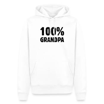 100% grand-père - Drôle de grand-père de la fête des pères - Sweat à capuche Premium bio Homme - blanc - Devant - Nico (187cm)