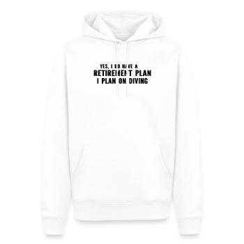 Diver - Yes I Do Have A Retirement Plan Diving - Men’s Premium Organic Hoodie - white - Front - Nico (187cm)