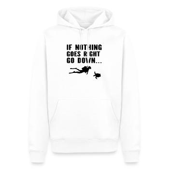 Diver - If Nothing Goes Right Go Down - Funny Divi - Men’s Premium Organic Hoodie - white - Front - Nico (187cm)