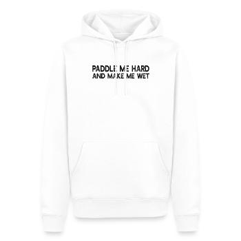 Paddle Me Hard And Make Me Wet - Funny Kayaking - Sweat à capuche Premium bio Homme - blanc - Devant - Nico (187cm)