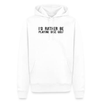 Disc Golfing Frisbee Golf - Je préfère jouer - Sweat à capuche Premium bio Homme - blanc - Devant - Nico (187cm)