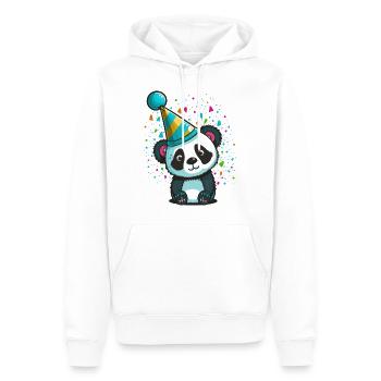 Party Panda - Men’s Premium Organic Hoodie - white - Front - Nico (187cm)