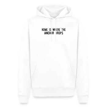 Sailing - Home Is Where The Anchor Drops - Männer Premium Bio Hoodie - Weiß - Vorne - Nico (187cm)