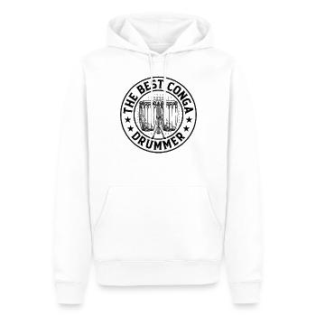 Le meilleur batteur de Conga - Conga Musician Conga - Sweat à capuche Premium bio Homme - blanc - Devant - Nico (187cm)