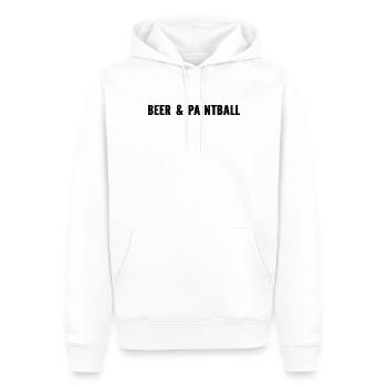 Joueur de Paintball Paintballer - Bière & Paintball - Sweat à capuche Premium bio Homme - blanc - Devant - Nico (187cm)