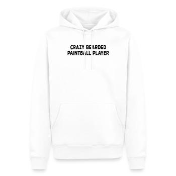 Joueur de paintball - Joueur de paintball barbu fou - Sweat à capuche Premium bio Homme - blanc - Devant - Nico (187cm)
