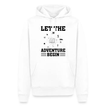 Let The Adventure Begin - Machine Learning Ai Arti - Männer Premium Bio Hoodie - Weiß - Vorne - Nico (187cm)