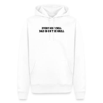 Everybody Chill Dad Is On The Grill - BBQ Grilling - Men’s Premium Organic Hoodie - white - Front - Nico (187cm)