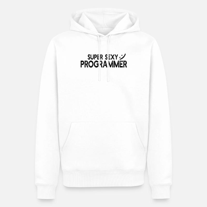 Computer Programmer - Super sexy programmer - Männer Premium Bio Hoodie - Weiß
