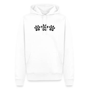 Halloween Dog Paws Pumpkin - Pumpkin Paws Print - Sweat à capuche Premium bio Homme - blanc - Devant - Nico (187cm)