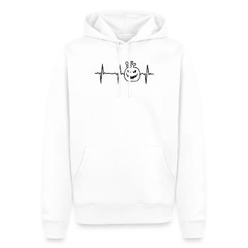 Halloween Pumpkin Heartbeat Pumpkin - Männer Premium Bio Hoodie - Weiß - Vorne - Nico (187cm)