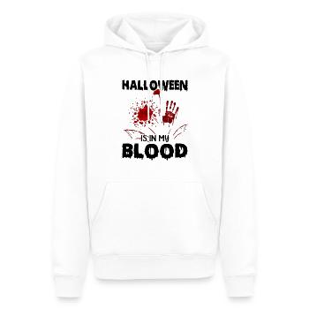 Halloween est dans mon sang - Drôle d’Halloween - Sweat à capuche Premium bio Homme - blanc - Devant - Nico (187cm)